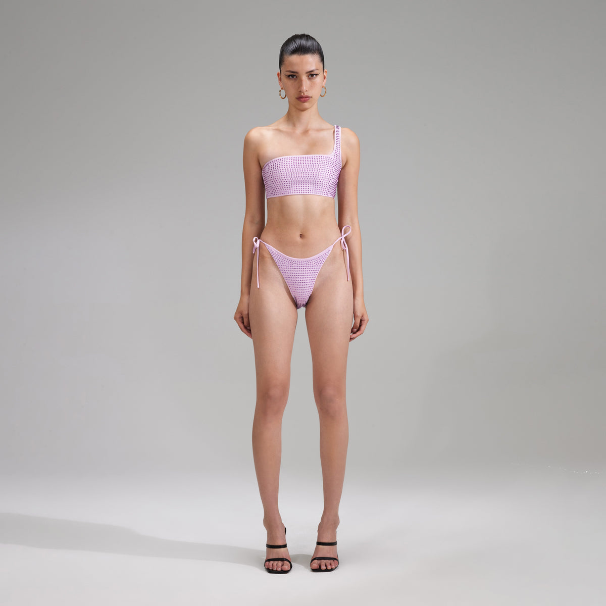 Rhinestone Brazilian Purple Bikini Briefs