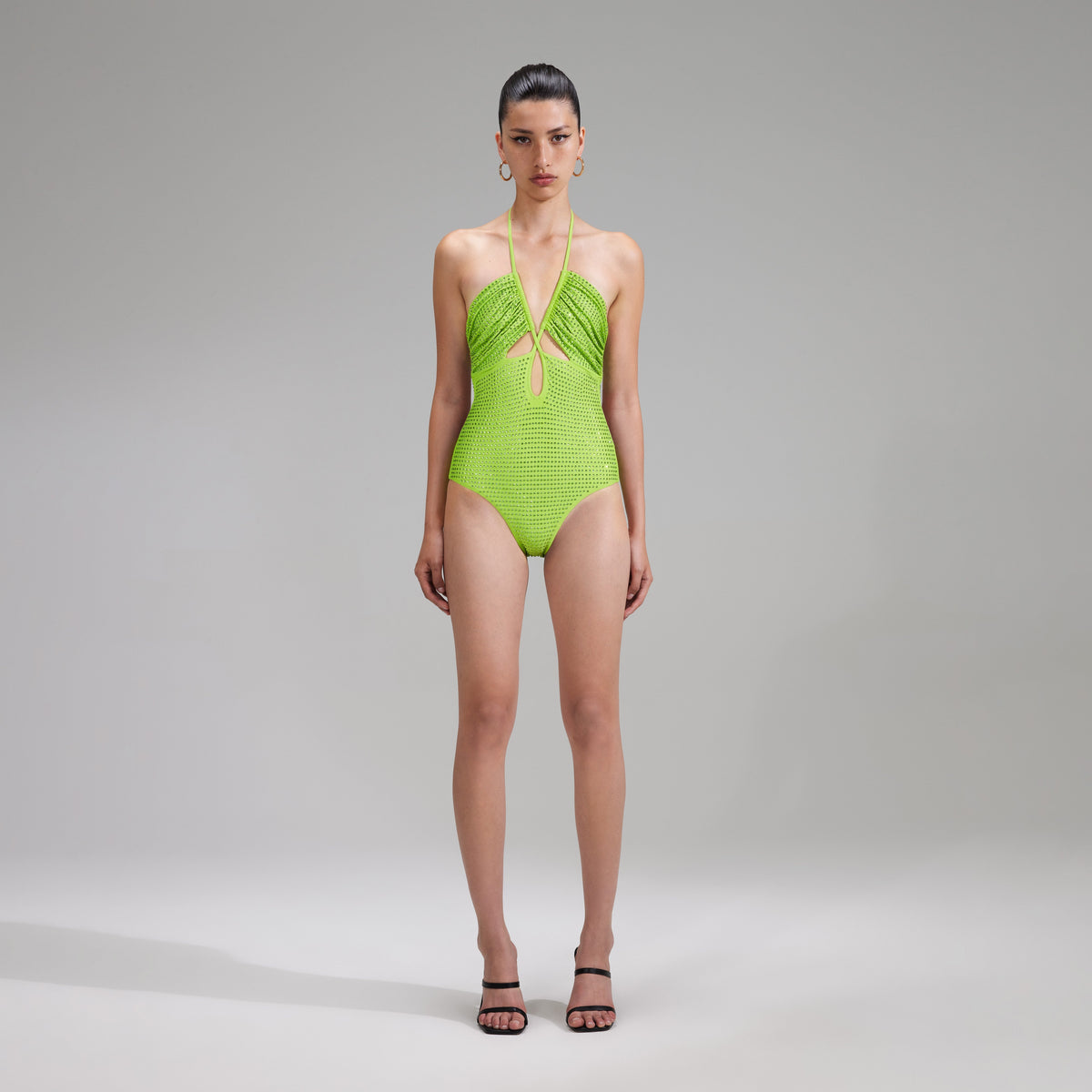 Hot Fix Strappy Green Swimsuit