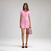 Lurex Knitted Pink Dress Pink / L