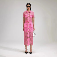 LACE MIDI Pink SKIRT Pink / 14