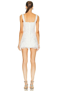 Beaded Sequin White Dress