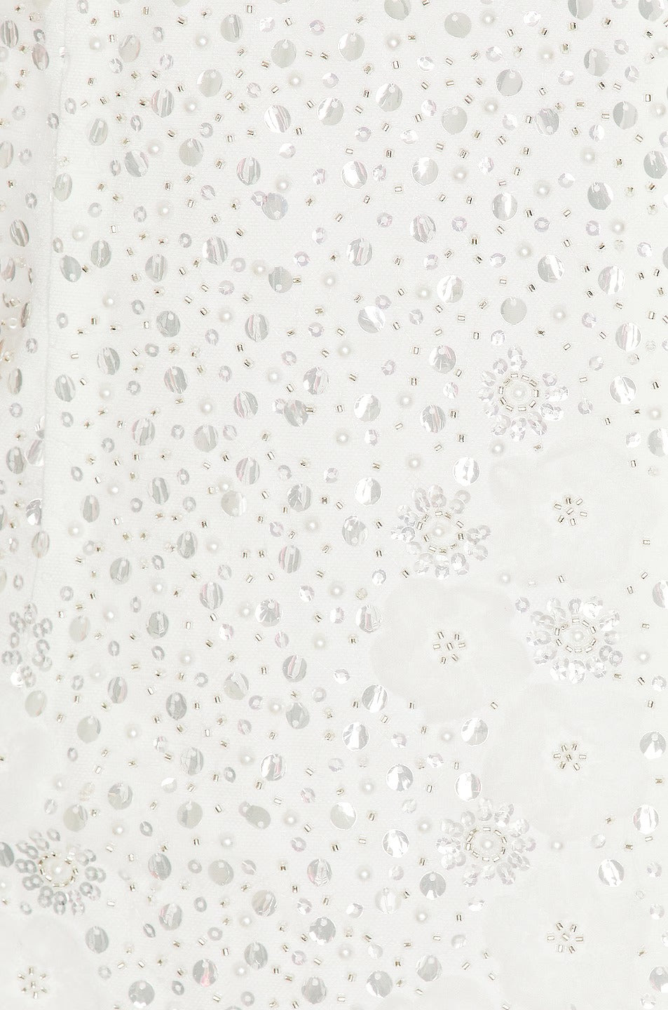 Beaded Sequin White Dress