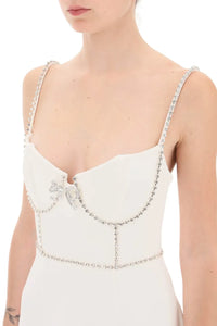 Crepe Bow White Mini Dress