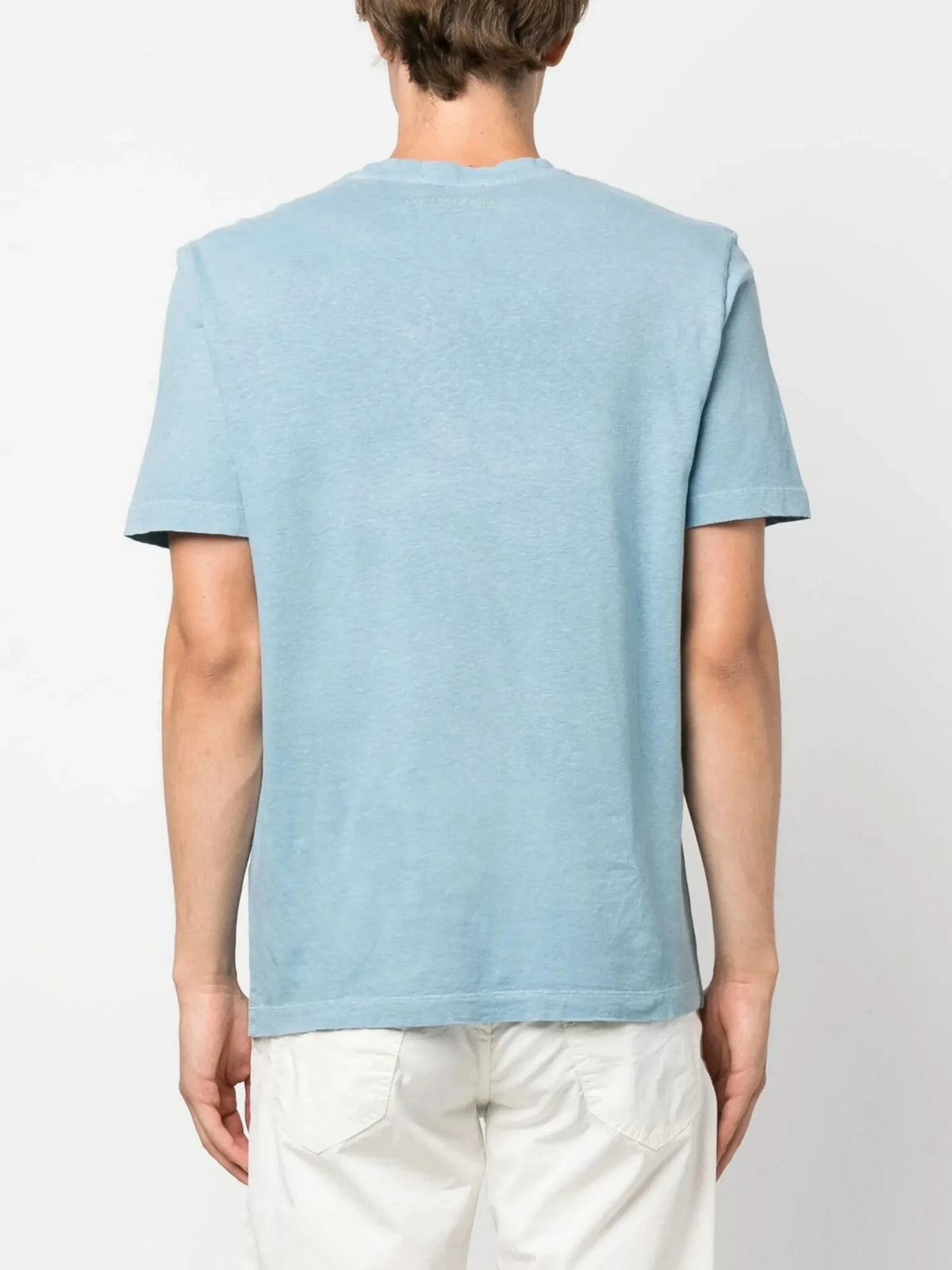 Palm Tree-Print Blue T-Shirt