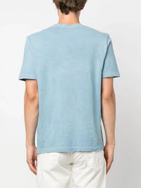 Palm Tree-Print Blue T-Shirt