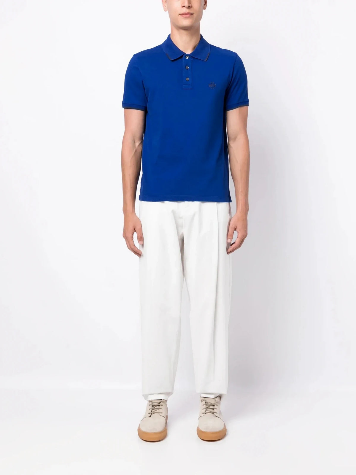 Logo-Embroidered Yellow Polo