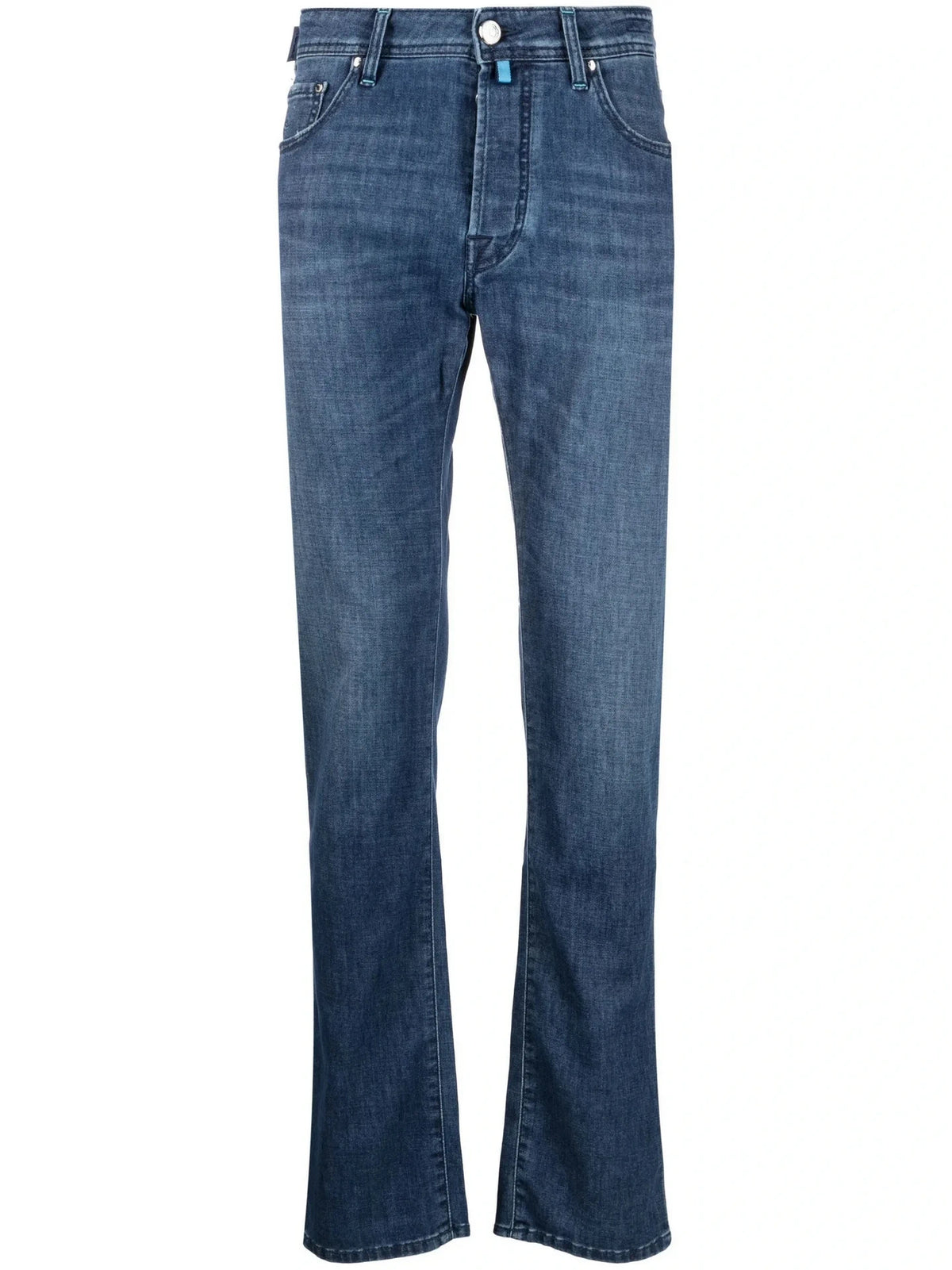 Mid-Rise Navy Denim Jeans