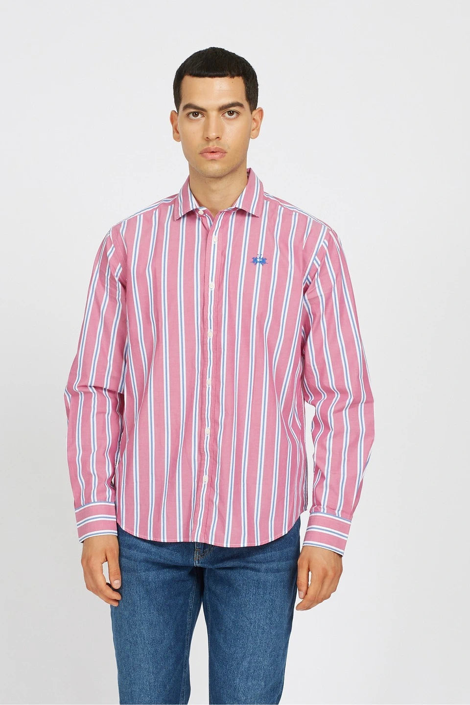 Striped Pink Long Sleeve Shirt