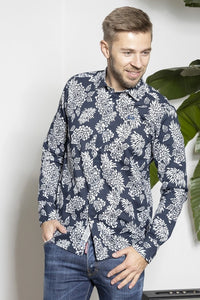 All Over Print Blue Shirt