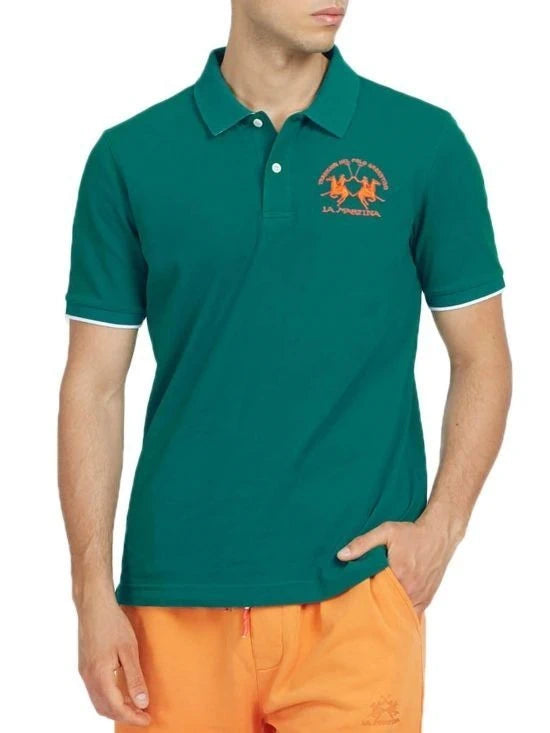 Pique Short Sleeve Green Polo