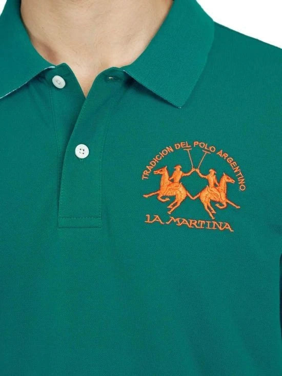 Pique Short Sleeve Green Polo