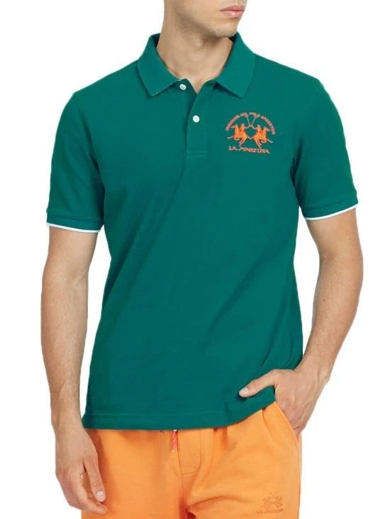 Pique Short Sleeve Green Polo