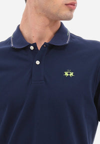 Piquet Stretch Blue Polo