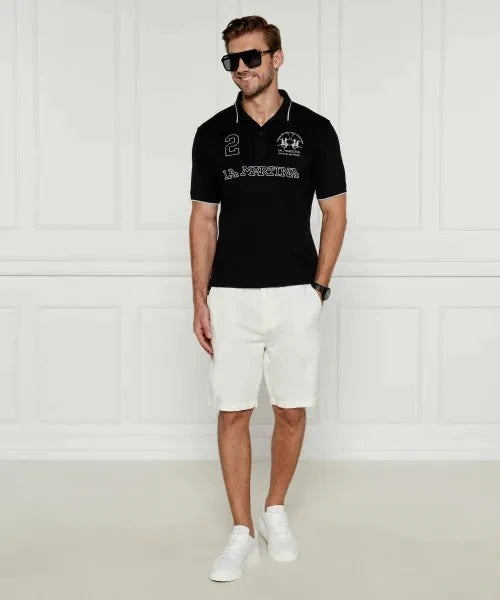 Piquet Stretch Black Polo