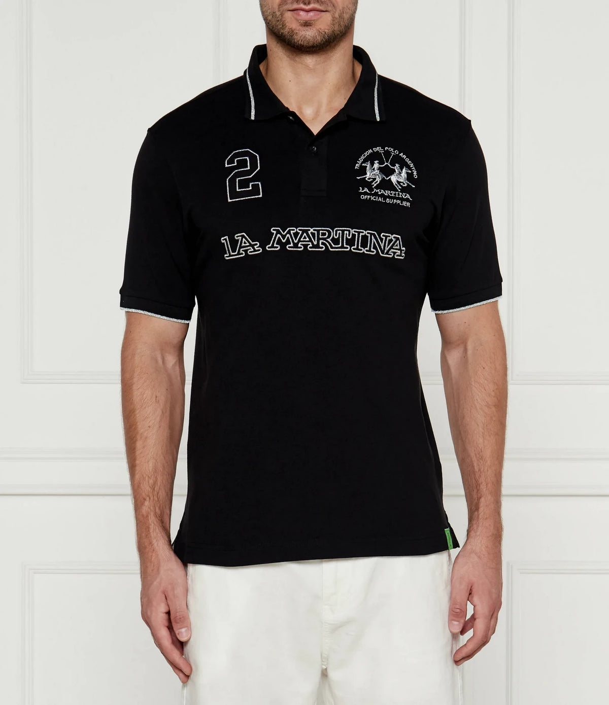 Piquet Stretch Black Polo