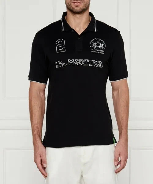 Piquet Stretch Black Polo