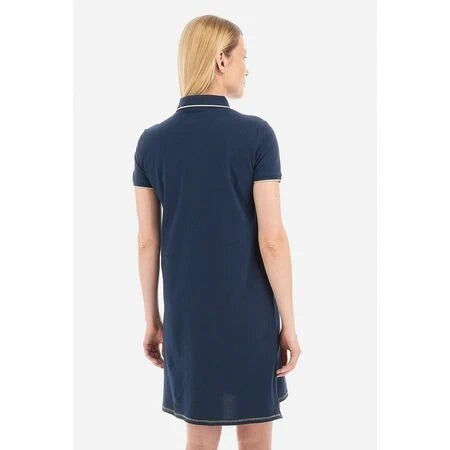 Short-Sleeved Blue Polo Dress