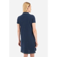 Short-Sleeved Blue Polo Dress