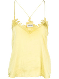 Chrisa Satin Yellow Top