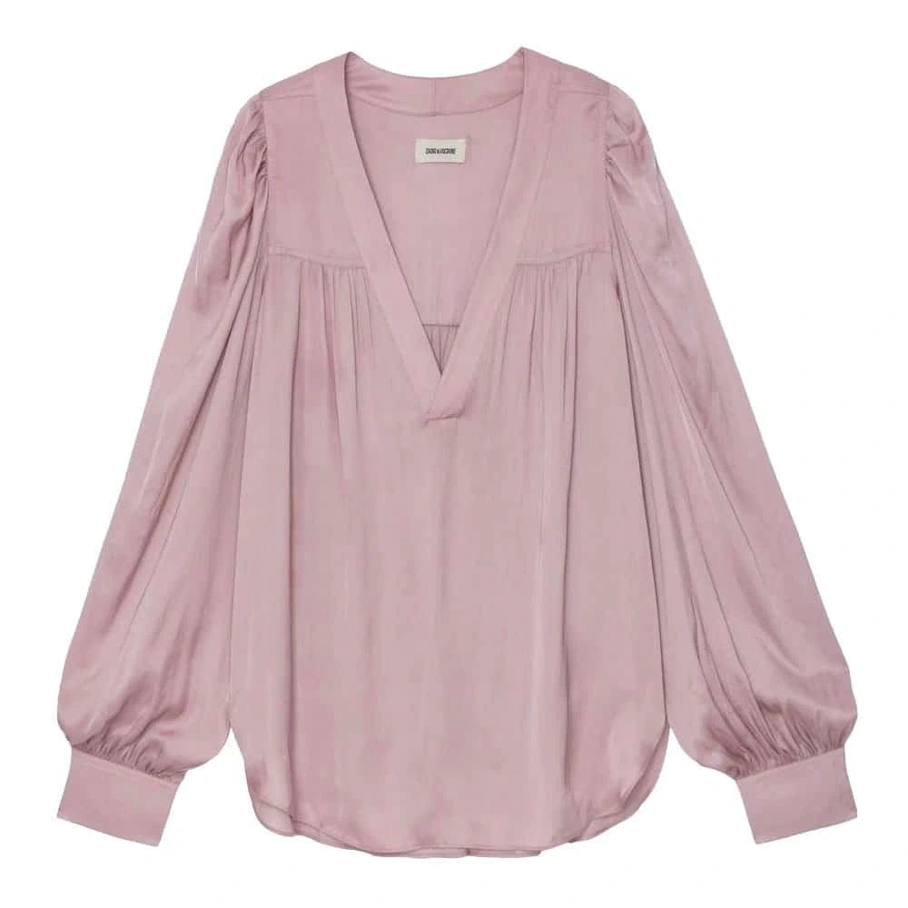 Telia Purple Satin Blouse