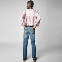 Telia Purple Satin Blouse