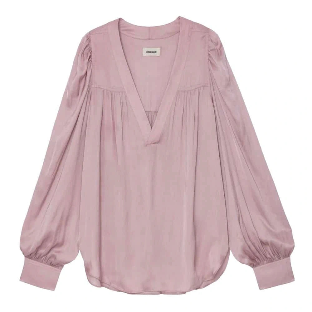 Telia Purple Satin Blouse
