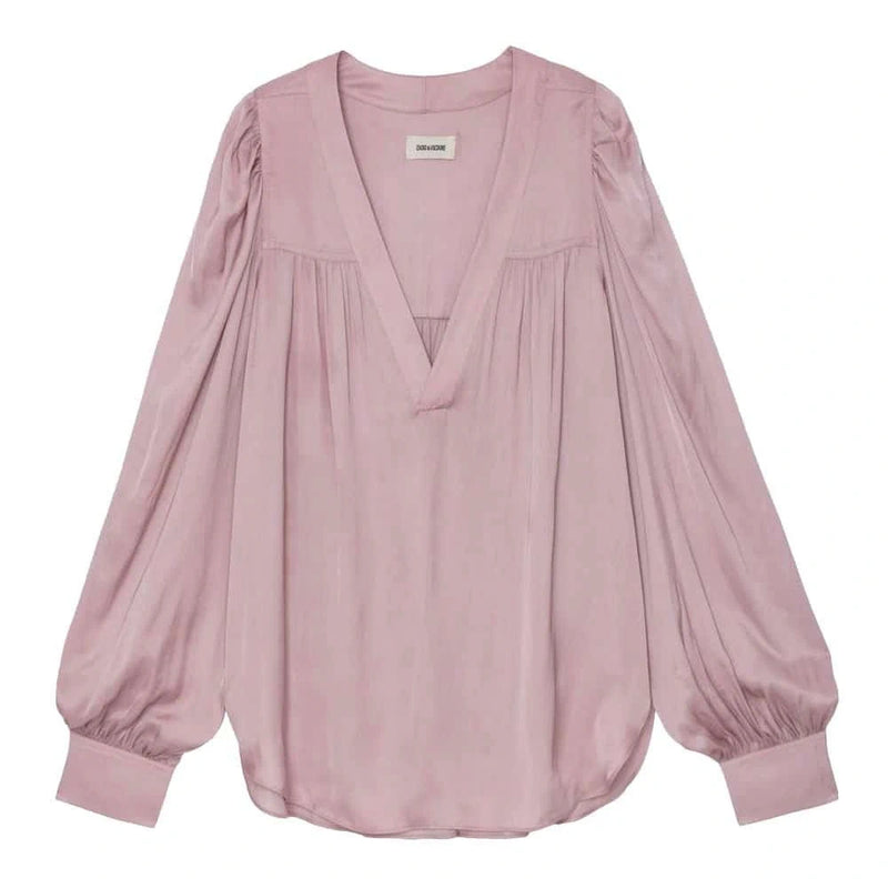 Telia Purple Satin Blouse