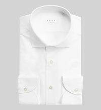 Regular Fit White Knitted Shirt