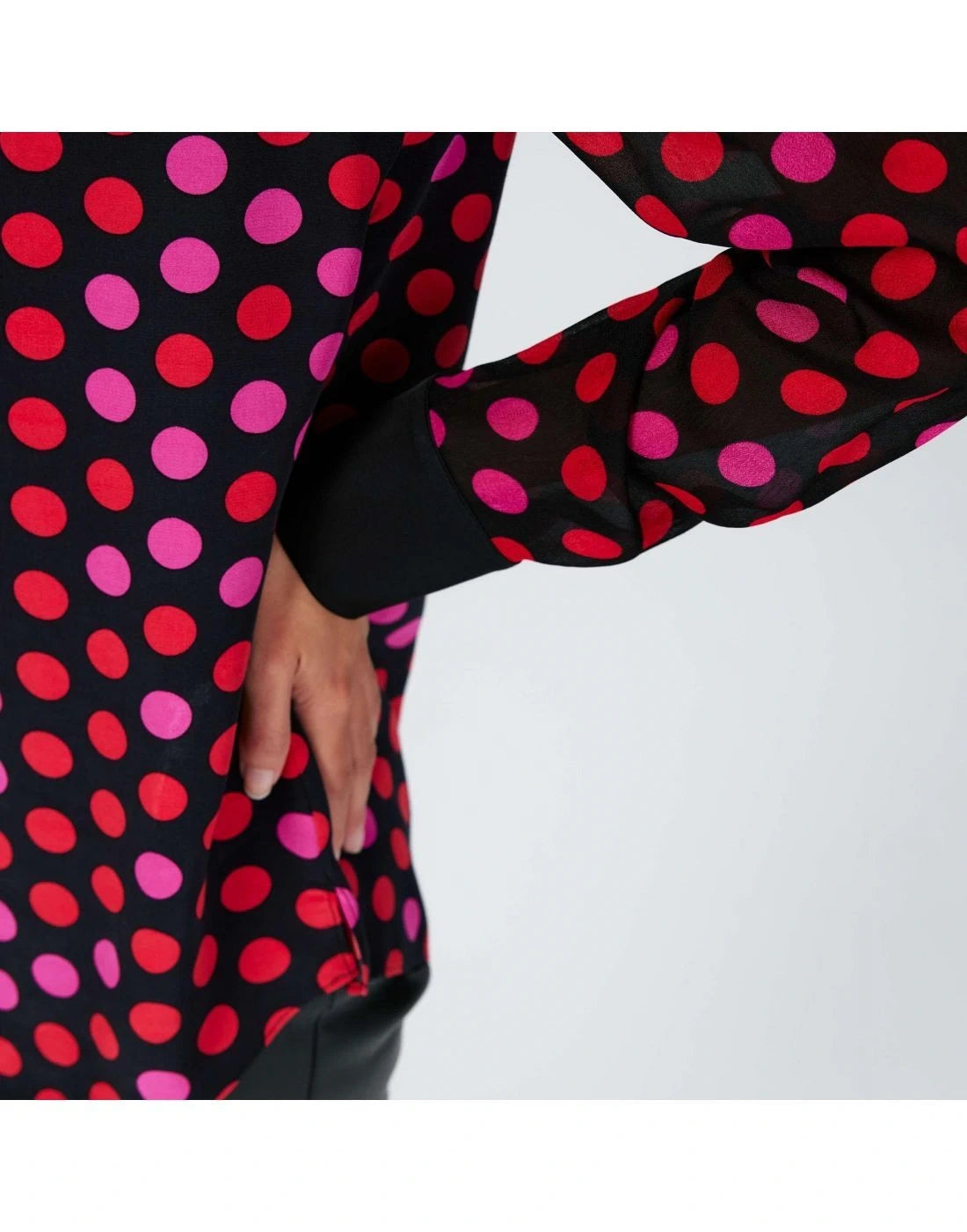 Satin Chiffon Multicolour Top