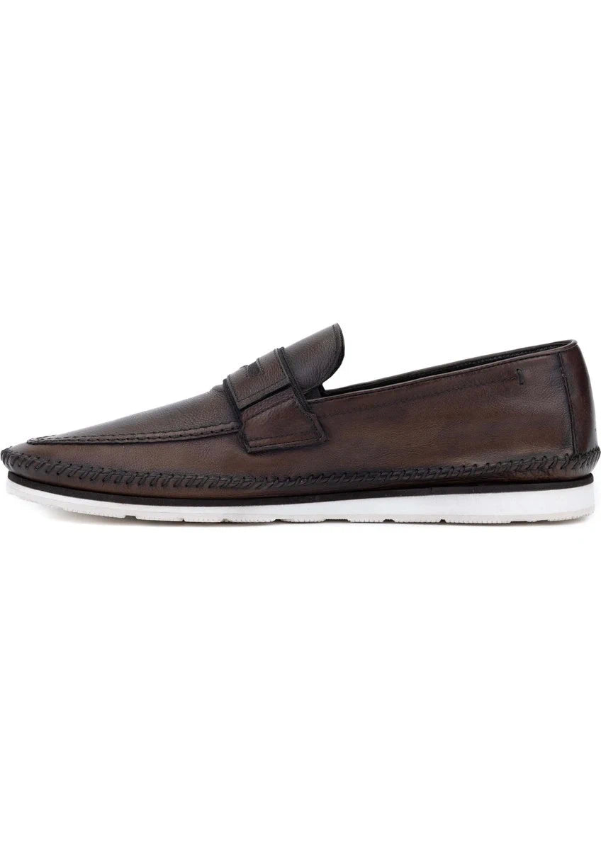 Genuine Leather Brown Loafers