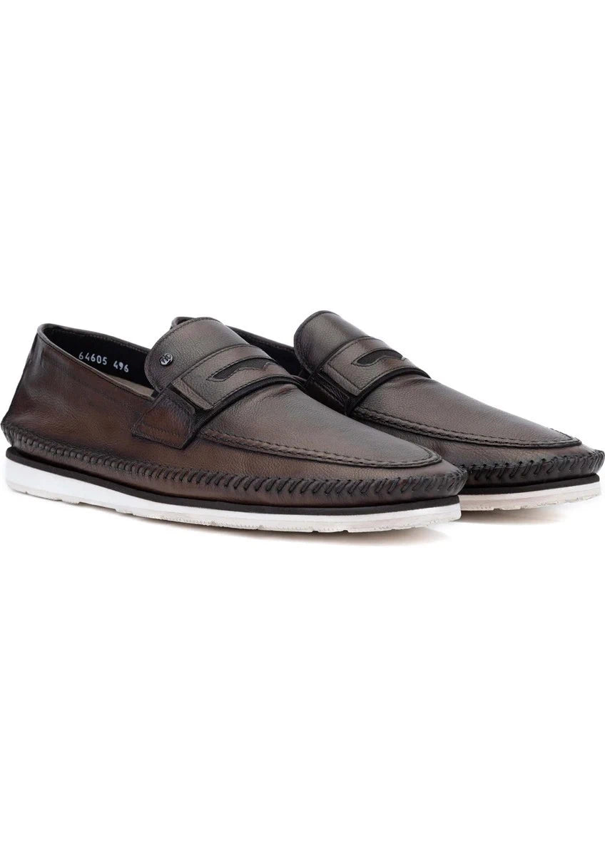Genuine Leather Brown Loafers
