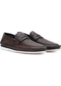 Genuine Leather Brown Loafers