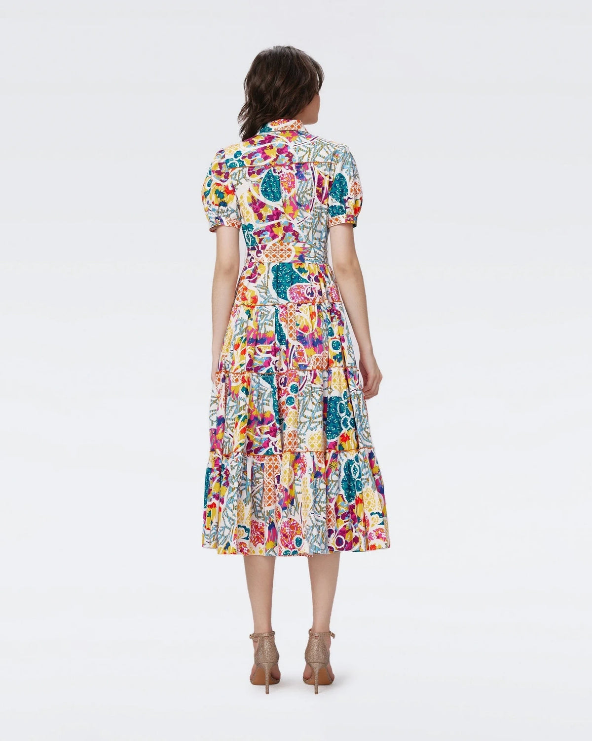 Button-Up Queena Multicolour Dress