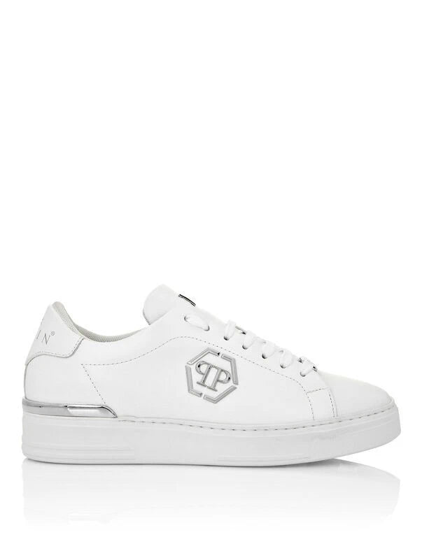 Hexagon Leather White Sneakers
