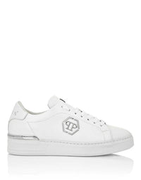 Hexagon Leather White Sneakers