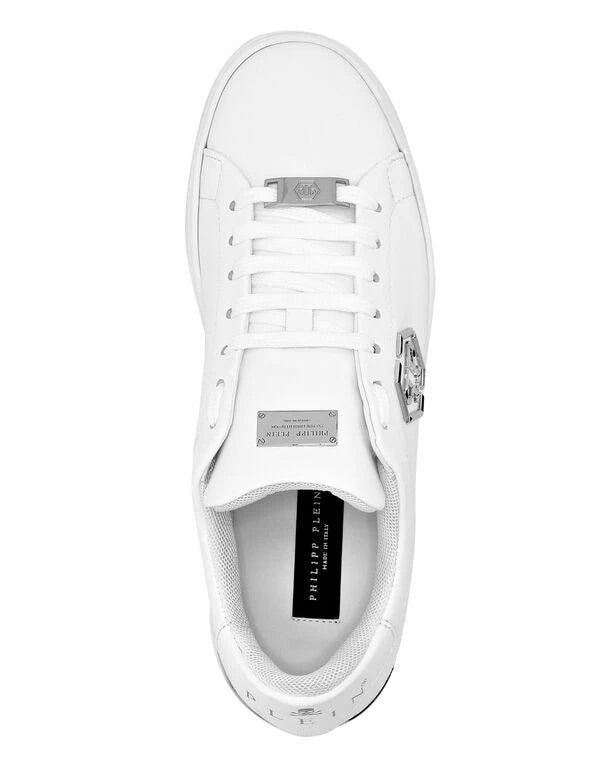 Hexagon Leather White Sneakers
