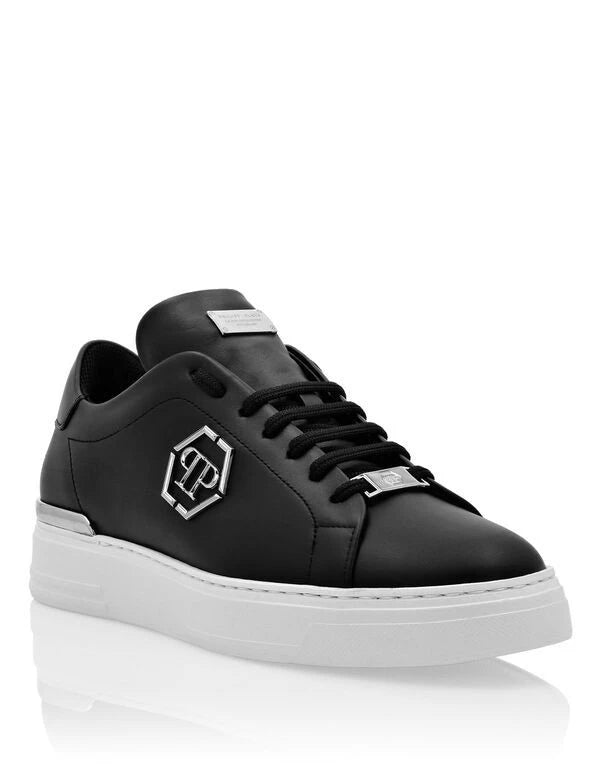 Hexagon Leather White Sneakers
