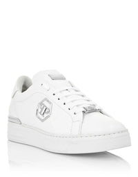 Hexagon Leather White Sneakers