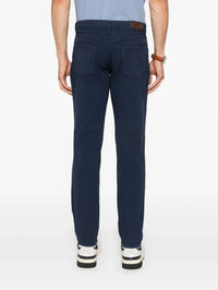 Mid-Rise Slim-Fit Navy Chinos