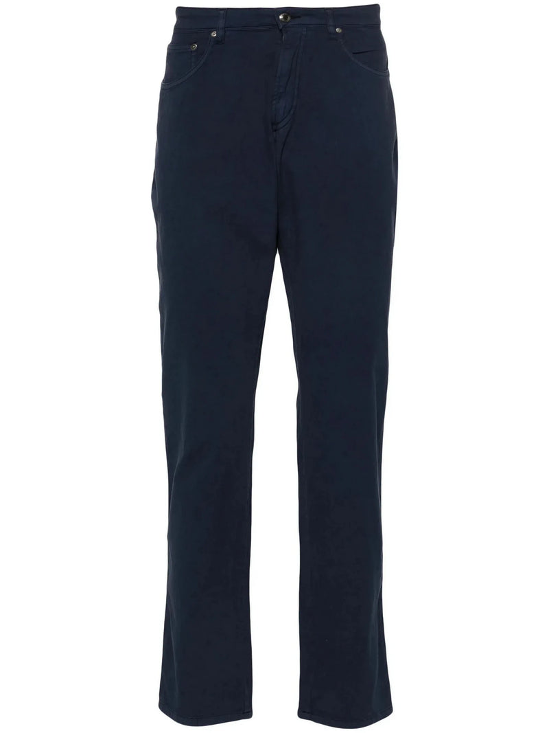 Mid-Rise Slim-Fit Navy Chinos