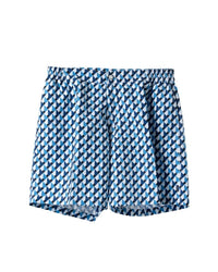 3D Box Blue Swim Shorts