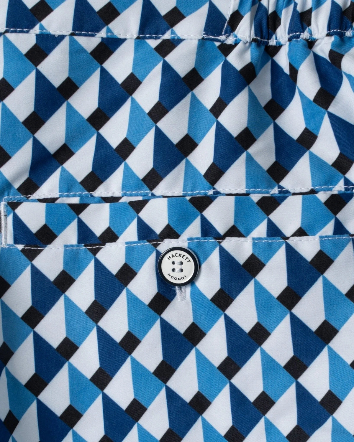 3D Box Blue Swim Shorts