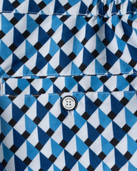 3D Box Blue Swim Shorts