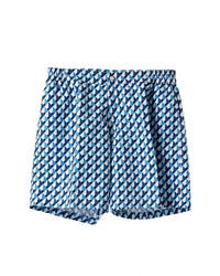3D Box Blue Swim Shorts