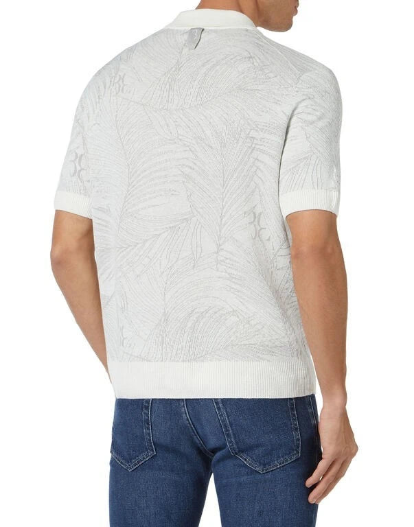 Silk Lino White Polo Shirt