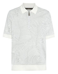 Silk Lino White Polo Shirt