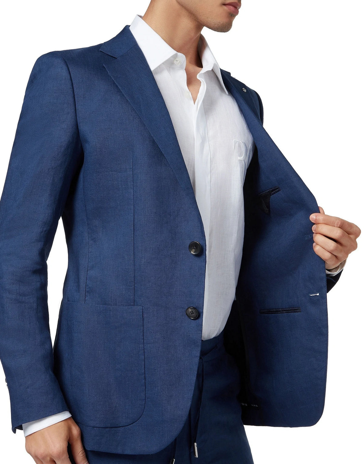 Linen Navy Blue Blazer