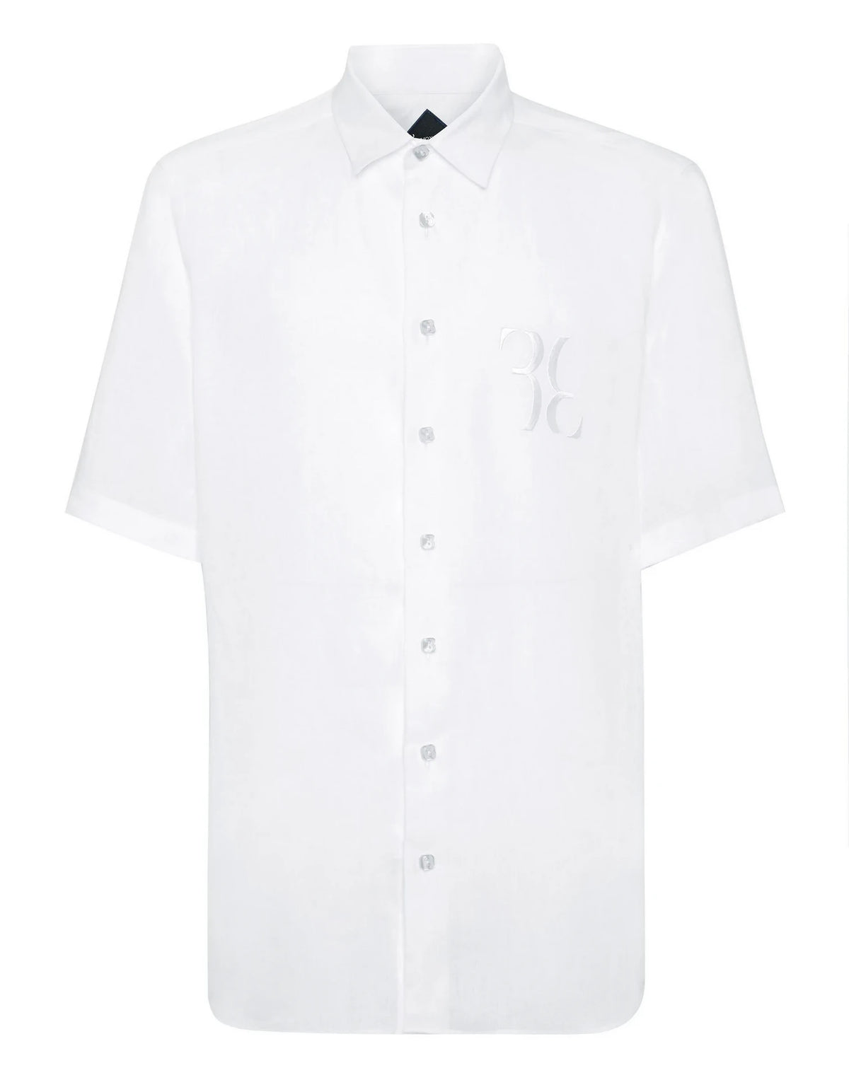 Silver Cut White Linen Shirt