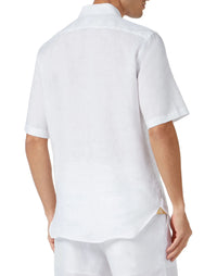 Silver Cut White Linen Shirt