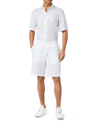 Silver Cut White Linen Shirt